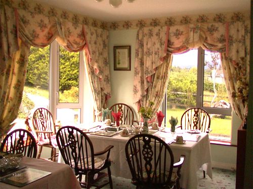 The dining room in Haywoods B&B accommodation, Donegal Town, Co. Donegal